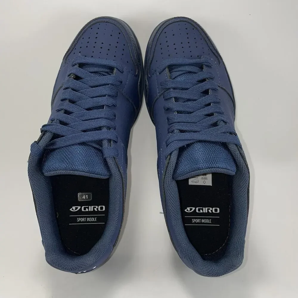 Giro Jacket II Cycling Shoes Navy Blue Mens Size 8 Flat Pedal MTB Vibram Soles